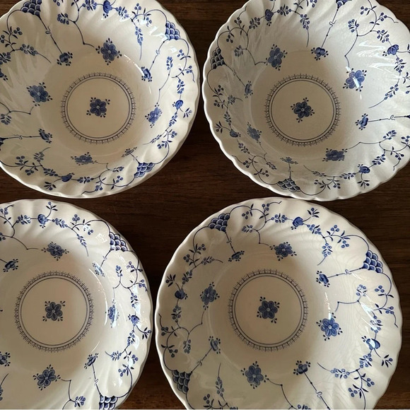 Vintage Myott FINDLANDIA Large Soup Bowl Plates Yorktown Salem China 6 Bowls - Picture 1 of 10